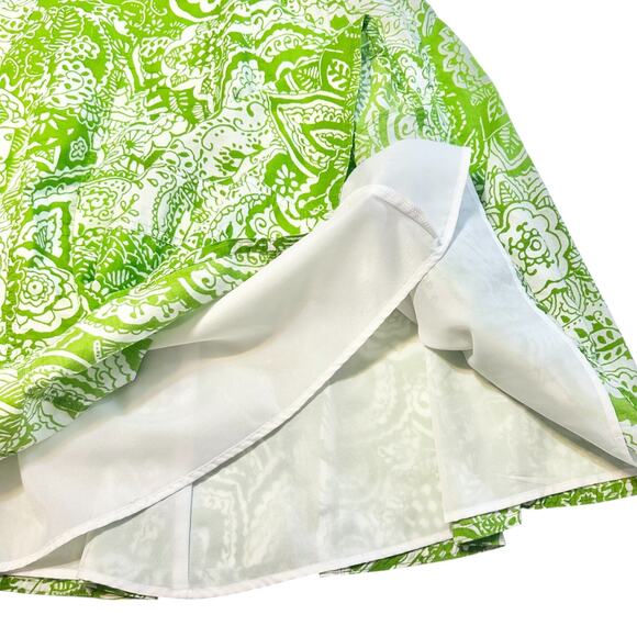 Chico's A Line Flared Maxi Skirt Size XL / 3 Boho Cottage Cotton Spring Green - Picture 5 of 9